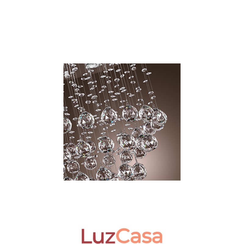 Lustre de Cristal com 5 luzes Design (Cristal K9)