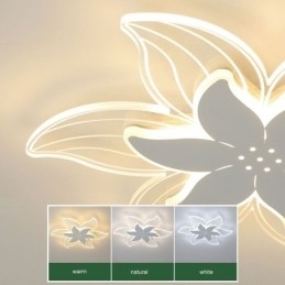 Elegante flor montagem embutida luz de teto iluminação decorativa única