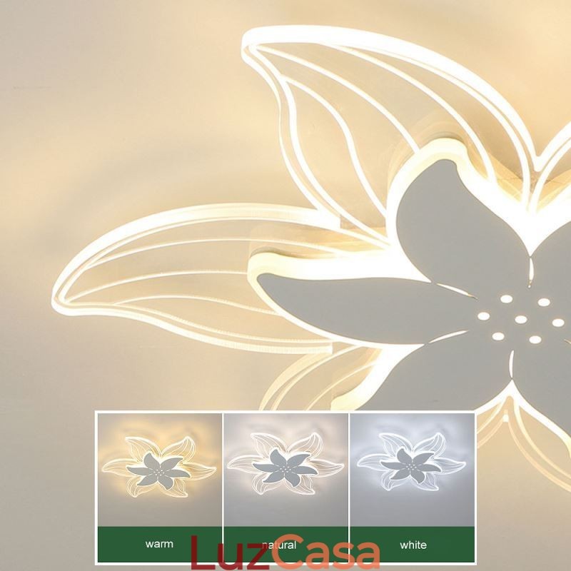 Elegante flor montagem embutida luz de teto iluminação decorativa única