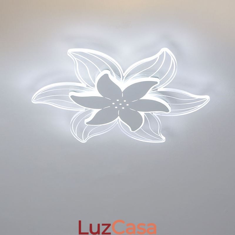 Elegante flor montagem embutida luz de teto iluminação decorativa única