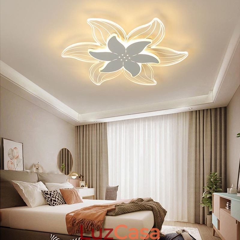 Elegante flor montagem embutida luz de teto iluminação decorativa única