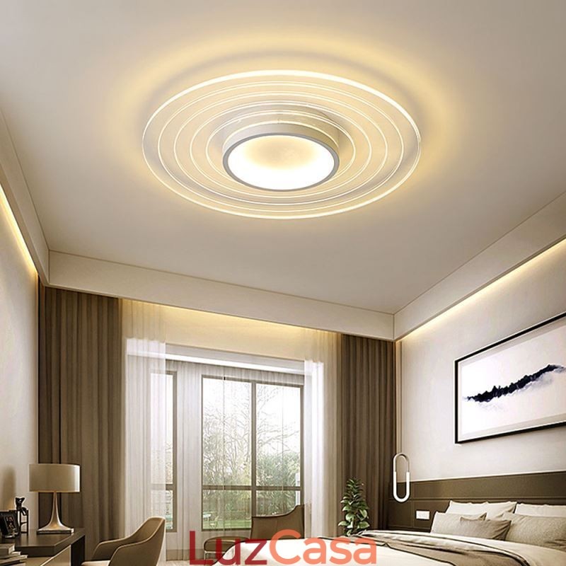 Luminária de teto circular moderna embutida Luminária minimalista