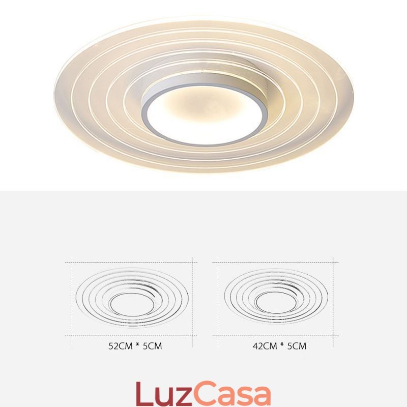 Luminária de teto circular moderna embutida Luminária minimalista