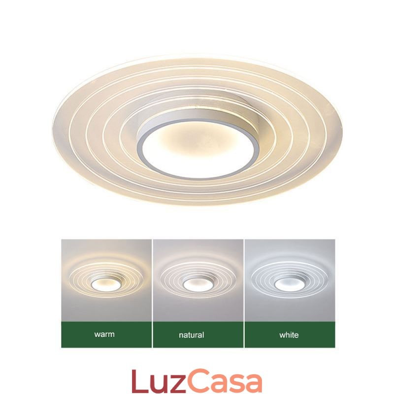 Luminária de teto circular moderna embutida Luminária minimalista
