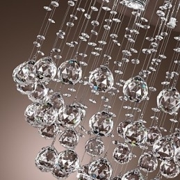 Lustre de Cristal com 5 luzes Design (Cristal K9)