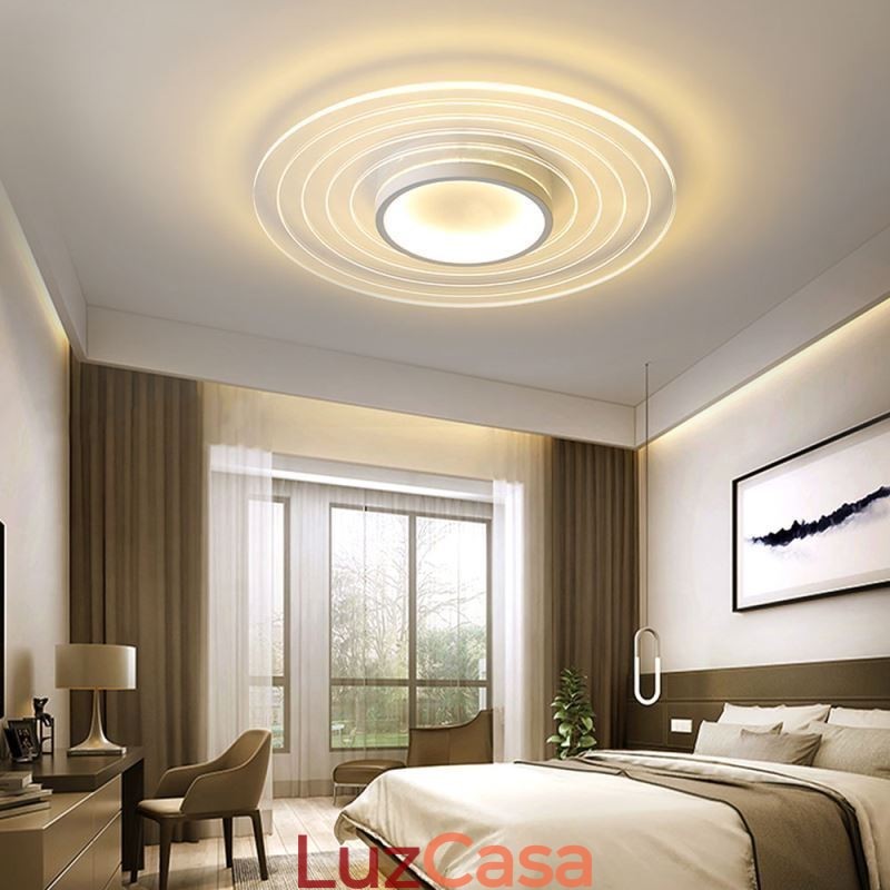 Luminária de teto circular moderna embutida Luminária minimalista