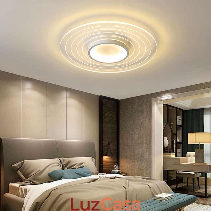 Luminária de teto circular moderna embutida Luminária minimalista