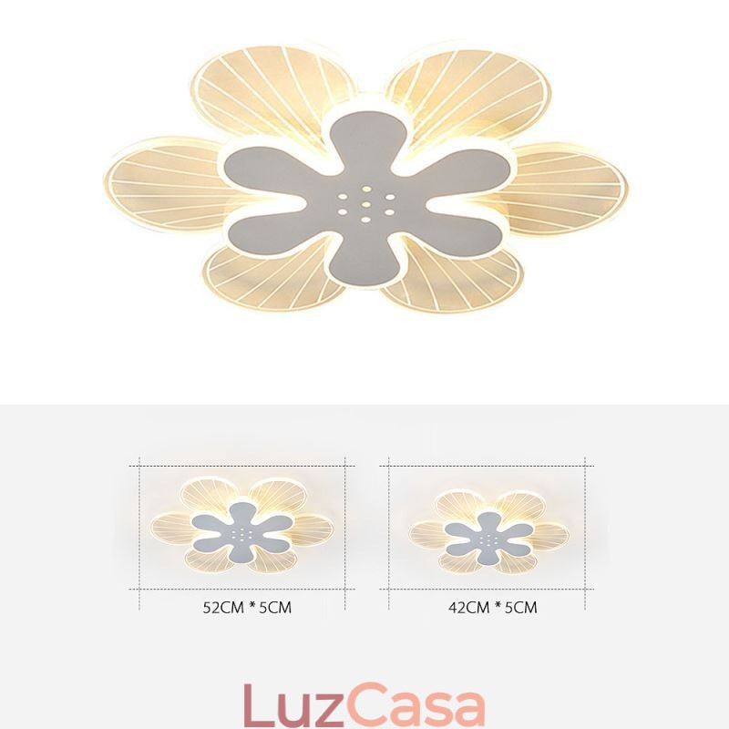 Luminária de teto decorativa moderna com flor bonita e montagem embutida