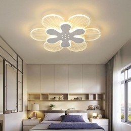 Luminária de teto decorativa moderna com flor bonita e montagem embutida