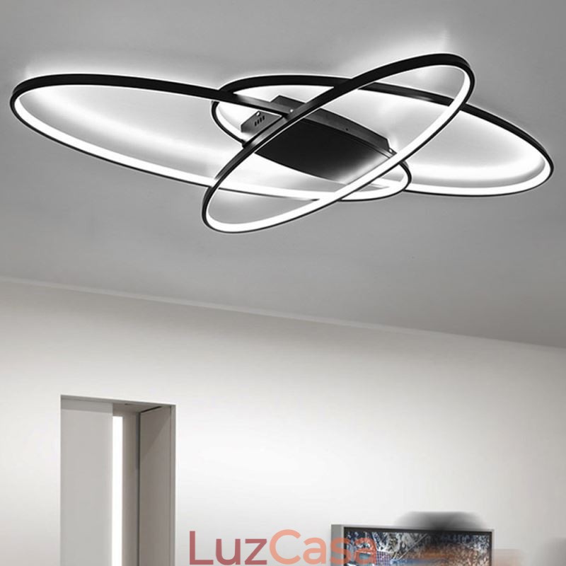 Luminária de teto oval moderna embutida em acrílico luminária decorativa