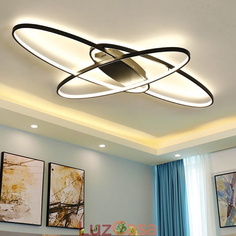 Luminária de teto oval moderna embutida em acrílico luminária decorativa