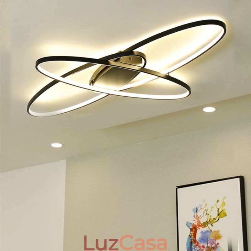 Luminária de teto oval moderna embutida em acrílico luminária decorativa