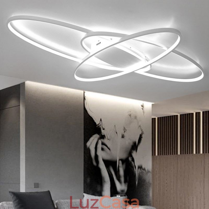 Luminária de teto oval moderna embutida em acrílico luminária decorativa