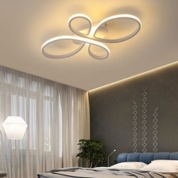 Luminária de teto embutida moderna com design de flores, iluminação decorativa