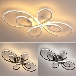 Luminária de teto embutida moderna com design de flores, iluminação decorativa