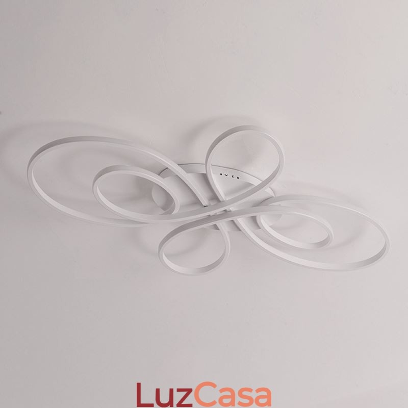 Luminária de teto embutida moderna com design de flores, iluminação decorativa
