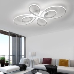 Luminária de teto embutida moderna com design de flores, iluminação decorativa