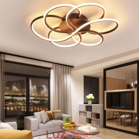 Luminária de teto linear embutida com design moderno de flores Luminária de teto linear embutida com design moderno de flores