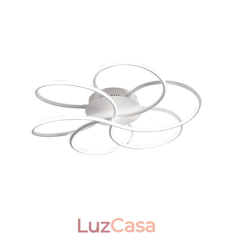 Luminária de teto linear embutida com design moderno de flores