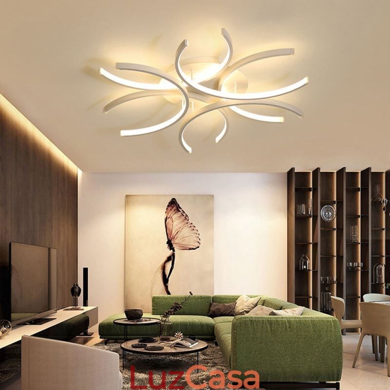 Luminária de teto embutida moderna com decoração de gel de sílica