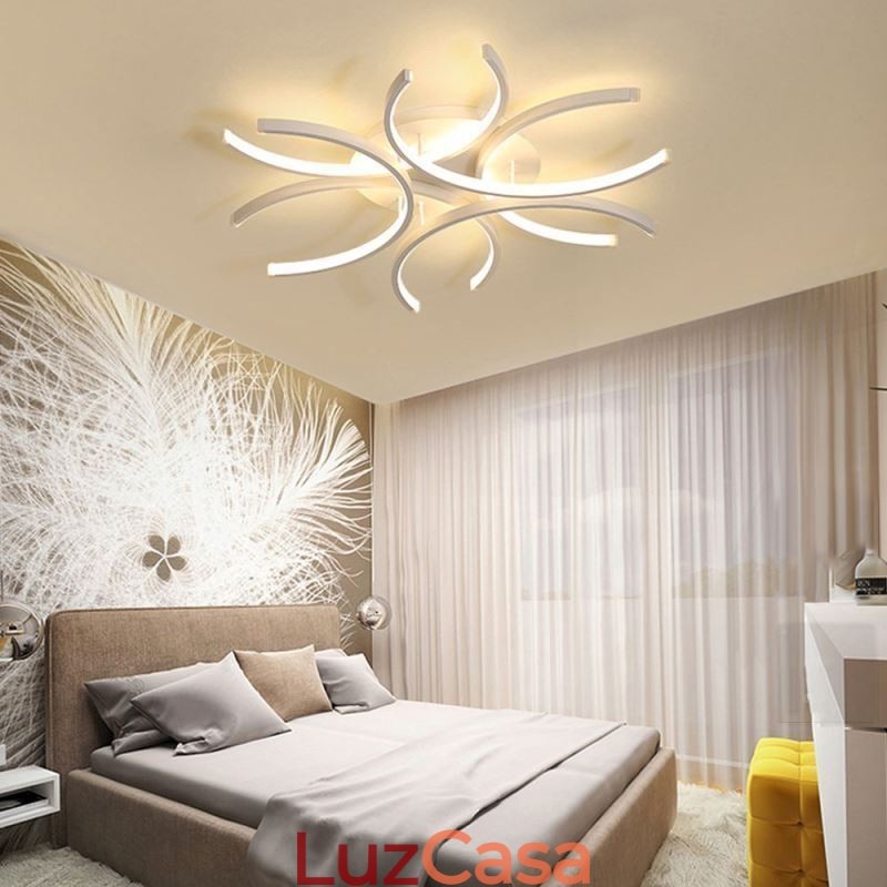 Luminária de teto embutida moderna com decoração de gel de sílica