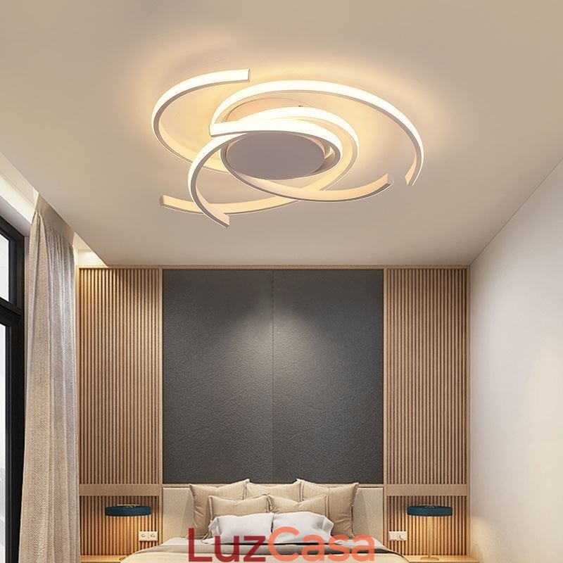 Luminária de teto embutida em acrílico moderna, iluminação criativa para decoração