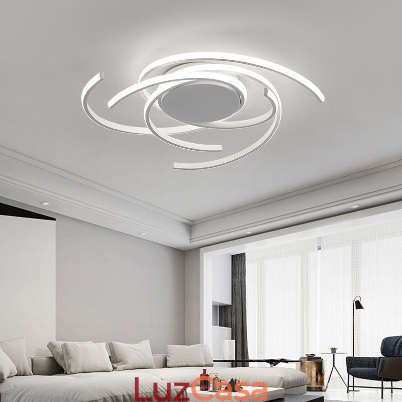 Luminária de teto embutida em acrílico moderna, iluminação criativa para decoração