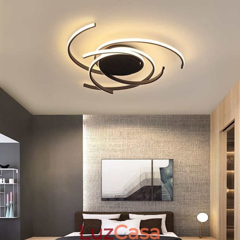 Luminária de teto embutida em acrílico moderna, iluminação criativa para decoração