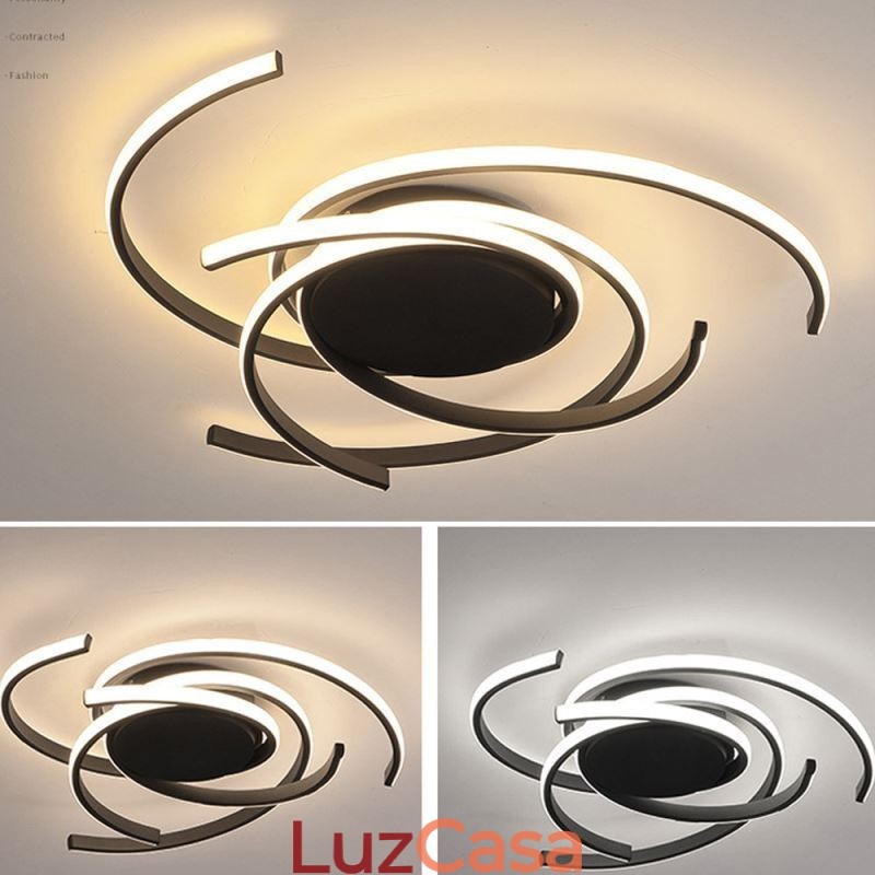 Luminária de teto embutida em acrílico moderna, iluminação criativa para decoração