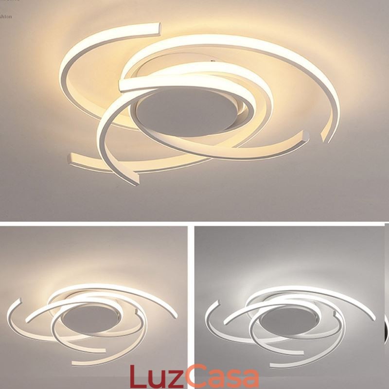 Luminária de teto embutida em acrílico moderna, iluminação criativa para decoração