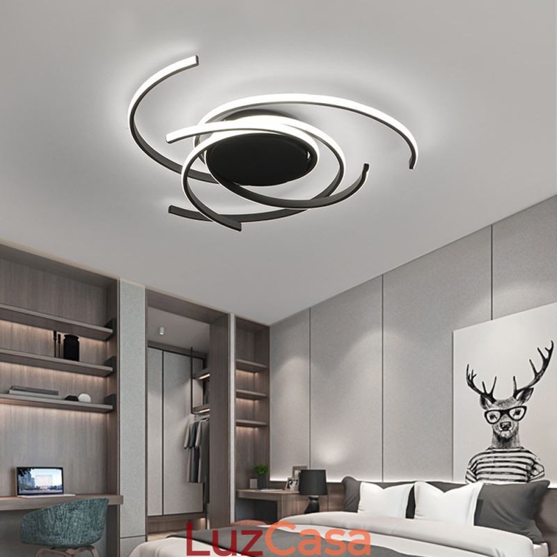 Luminária de teto embutida em acrílico moderna, iluminação criativa para decoração