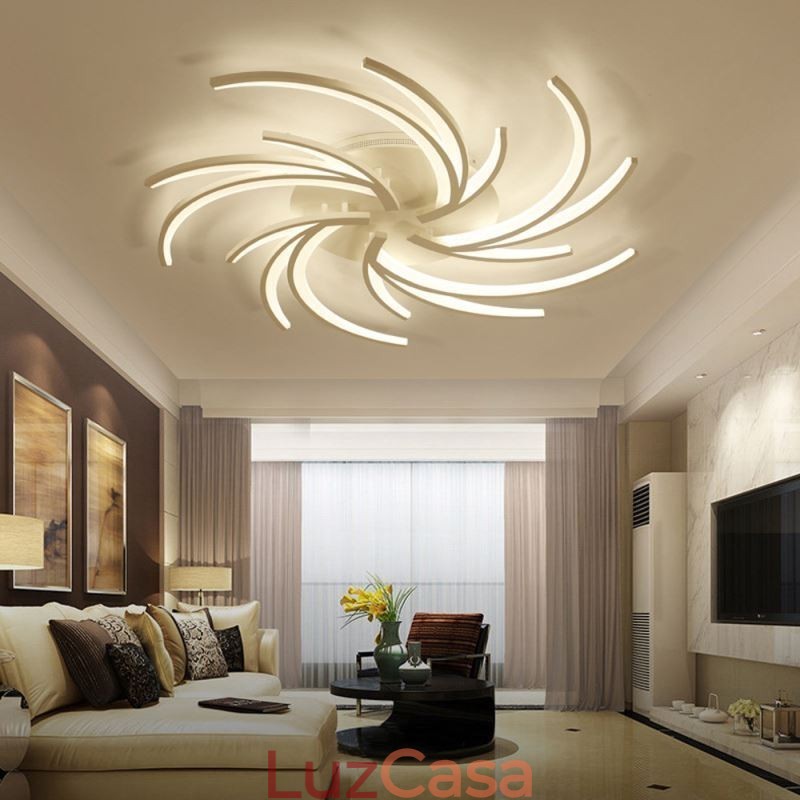 Moinho de vento moderno Flush Mount Ceiling Light Irregular Decoration Lighting