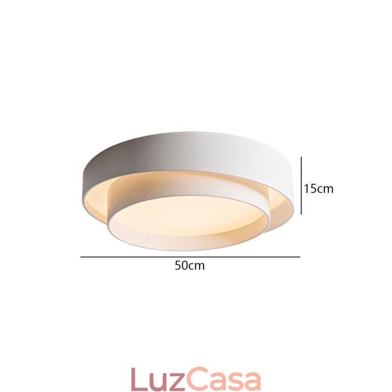 Luminária de teto circular embutida contemporânea