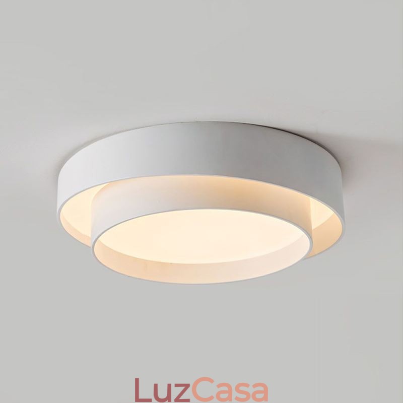Luminária de teto circular embutida contemporânea