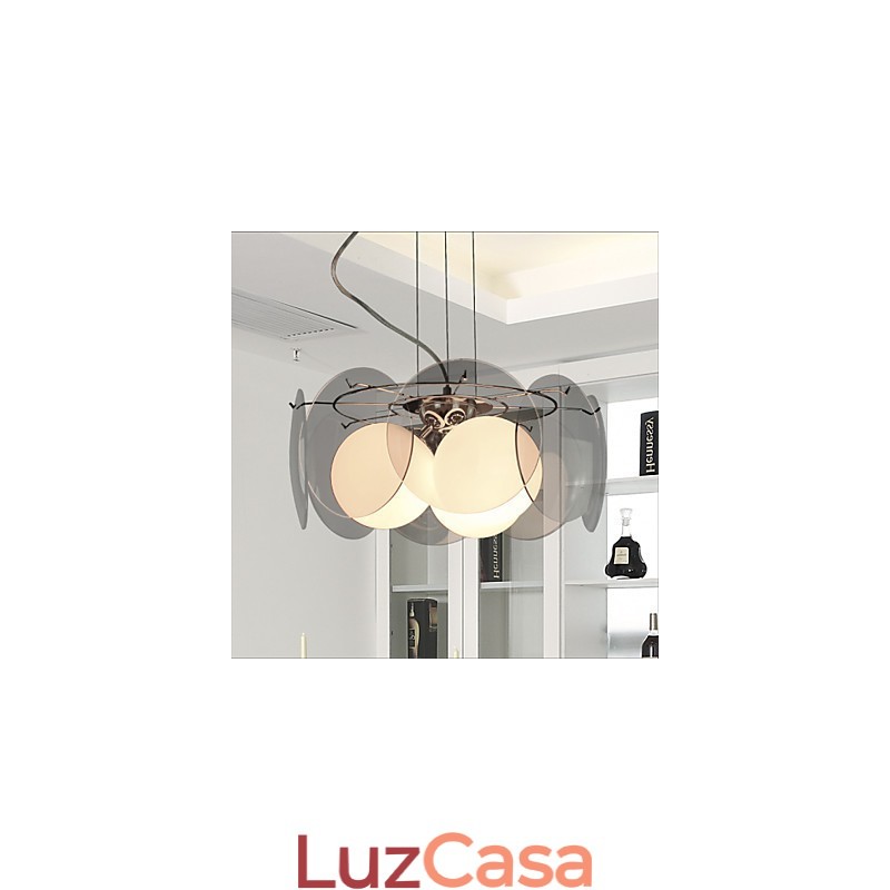 ofertas Milão Simples Estilo Moda Lustre Luz Fumaça Cinza Vidro Lustre