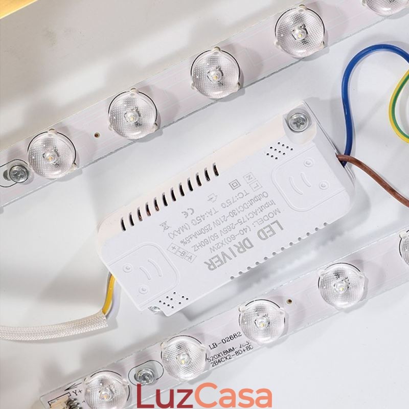 Luminária de teto redonda embutida moderna em acrílico dourado