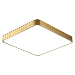 Luminária de teto quadrada dourada minimalista de acrílico embutida