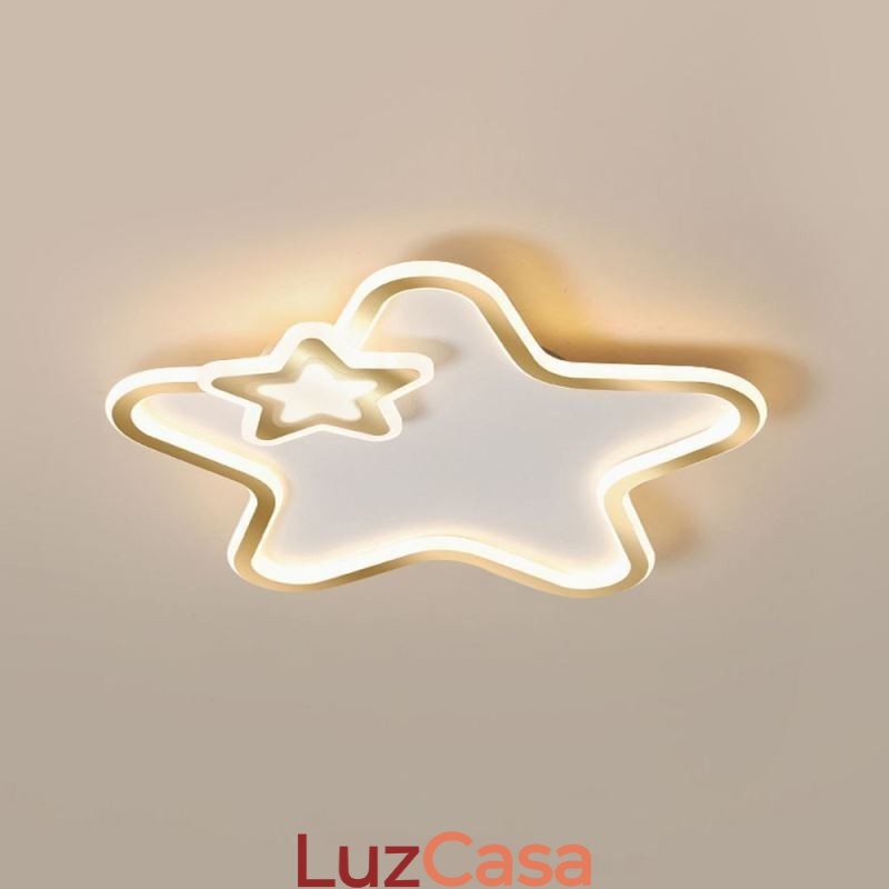 Luminária de teto Creative Star embutida Golden Star