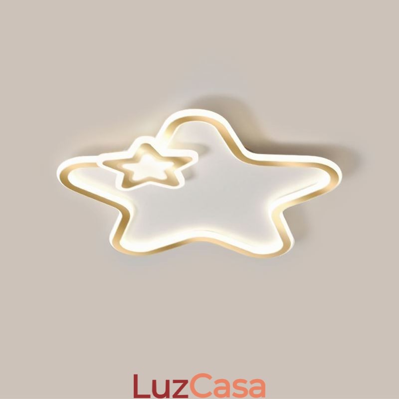 Luminária de teto Creative Star embutida Golden Star