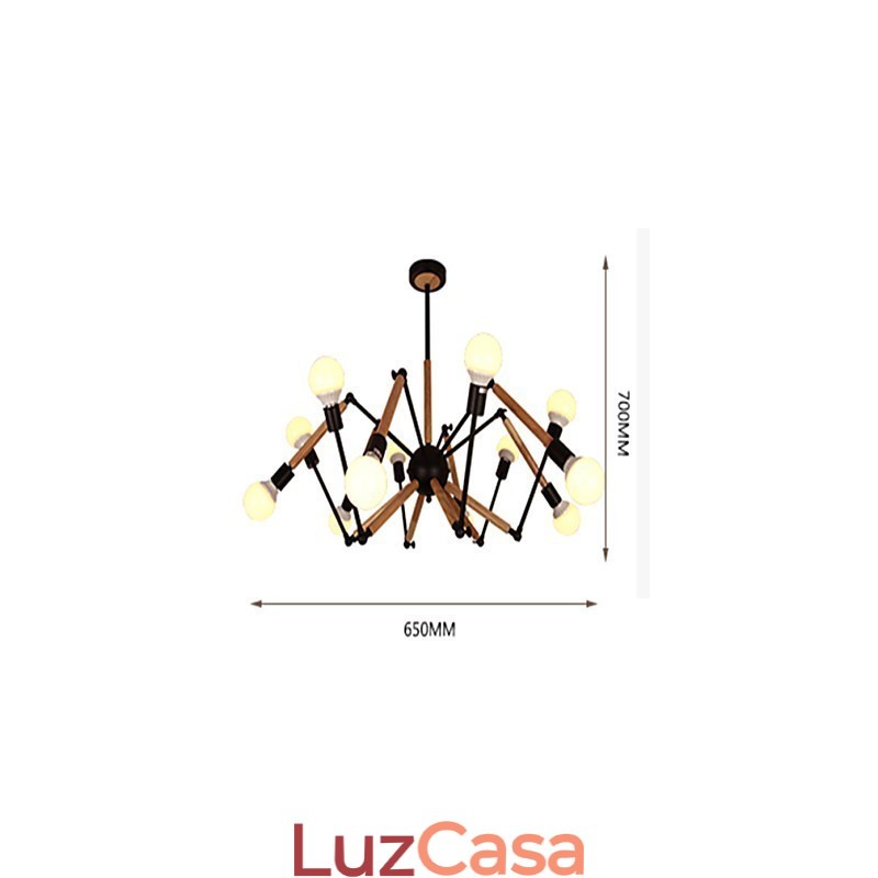 Lustre Mini Estilo Moderno Contemporâneo Metal