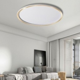 Luminária de teto circular minimalista embutida