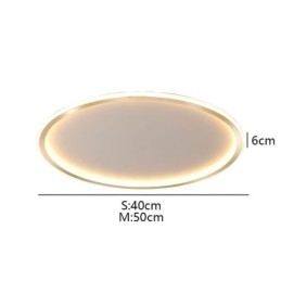 Luminária de teto circular minimalista embutida