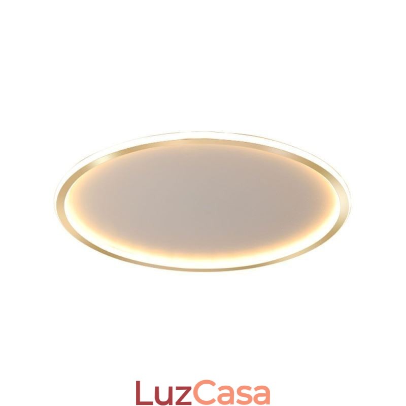 Luminária de teto circular minimalista embutida