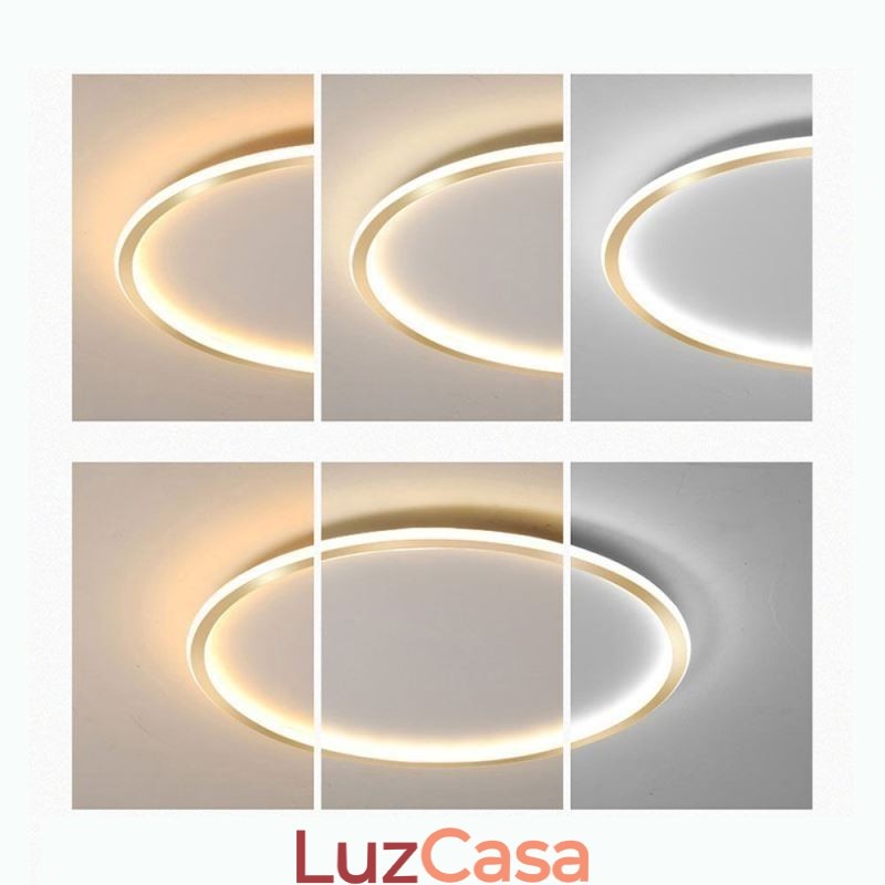 Luminária de teto circular minimalista embutida