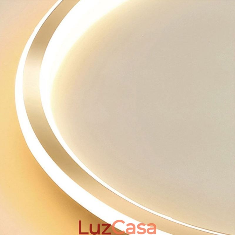Luminária de teto circular minimalista embutida