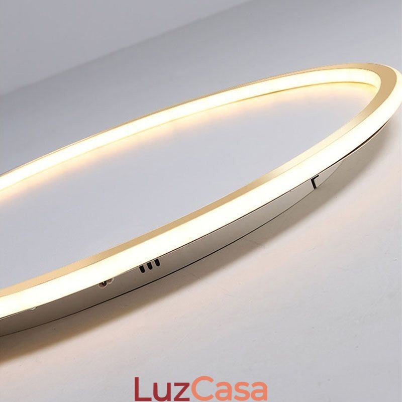 Luminária de teto circular minimalista embutida