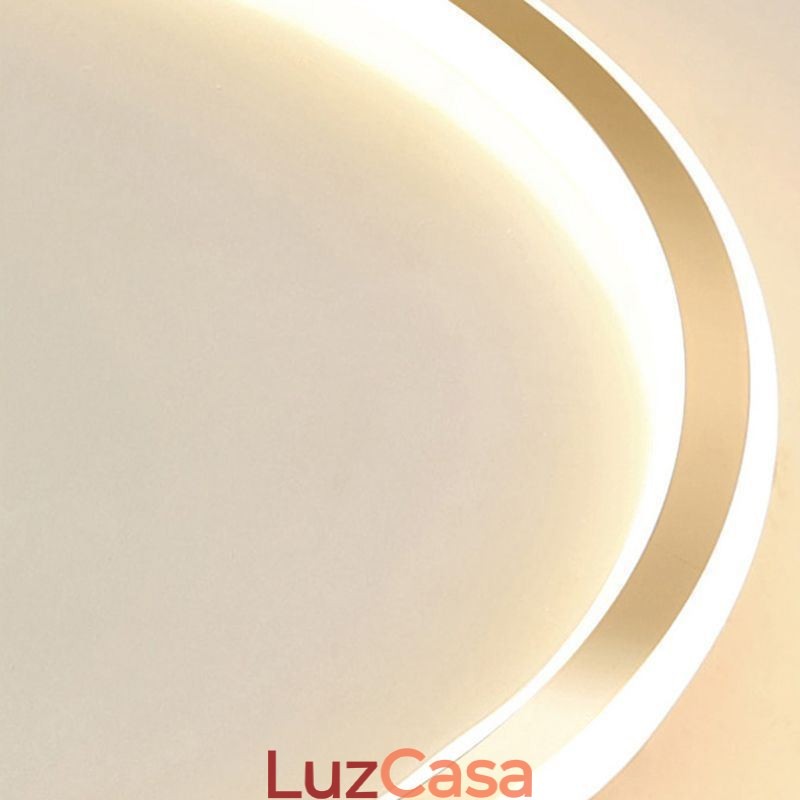 Luminária de teto circular minimalista embutida