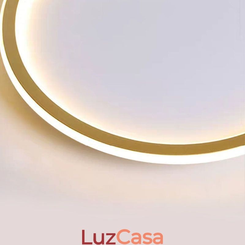 Luminária de teto circular minimalista embutida