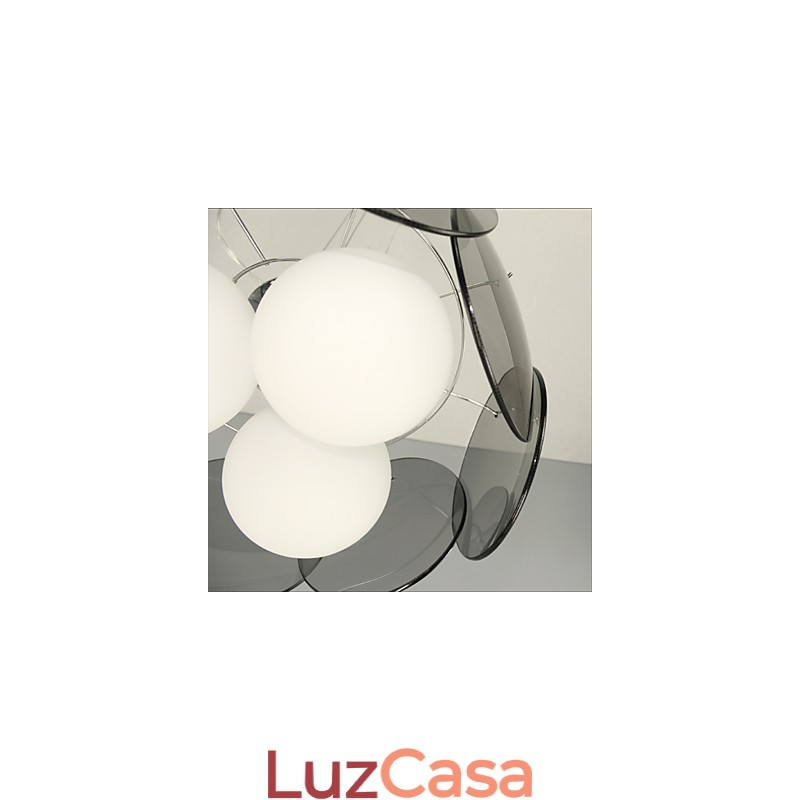 ofertas Milão Simples Estilo Moda Lustre Luz Fumaça Cinza Vidro Lustre