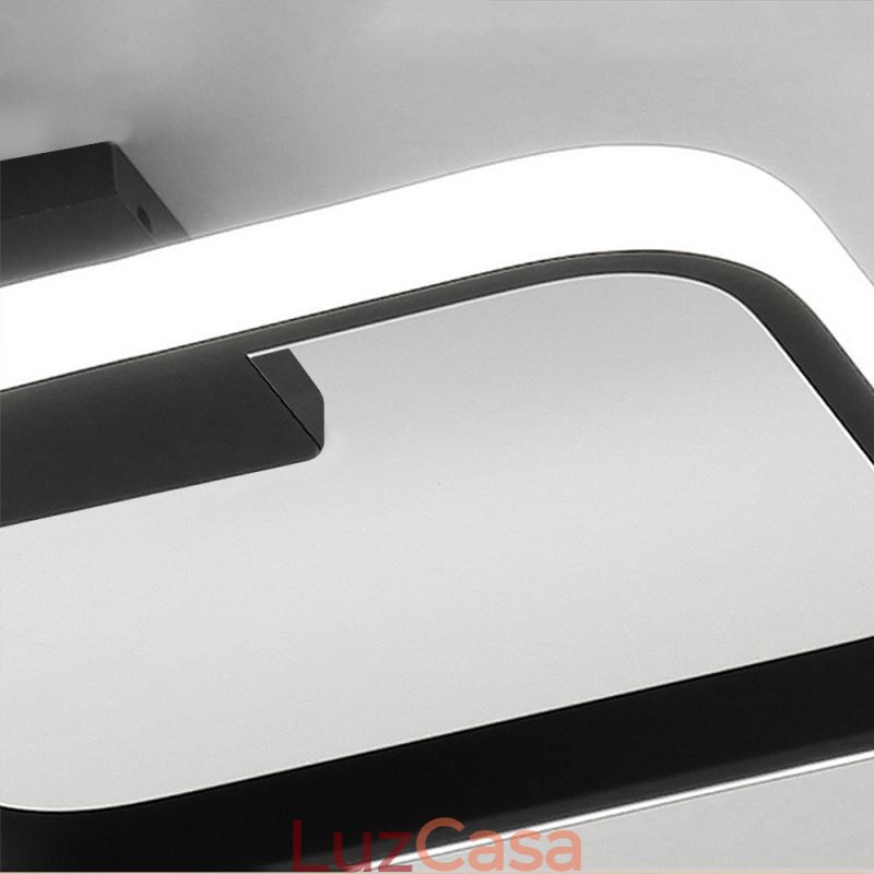Luminária de teto moderna minimalista com moldura quadrada de acrílico embutida